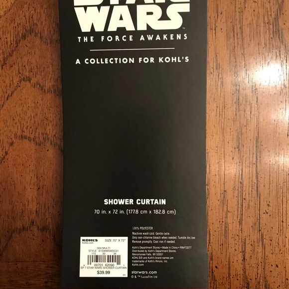 Star Wars Shower Curtain - Picture 3 of 3